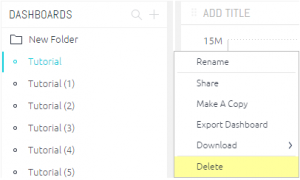 Deleting Dashboards